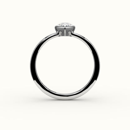 Classic Pear Cut Bezel Ring Setting