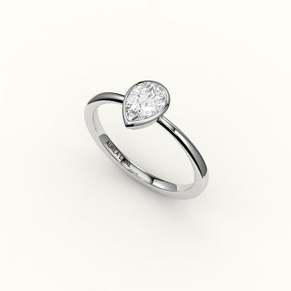 Classic Pear Cut Bezel Ring Setting