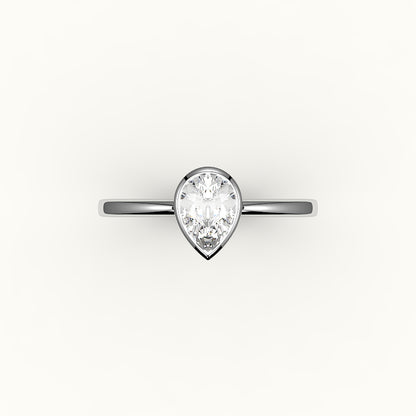 Classic Pear Cut Bezel Ring Setting