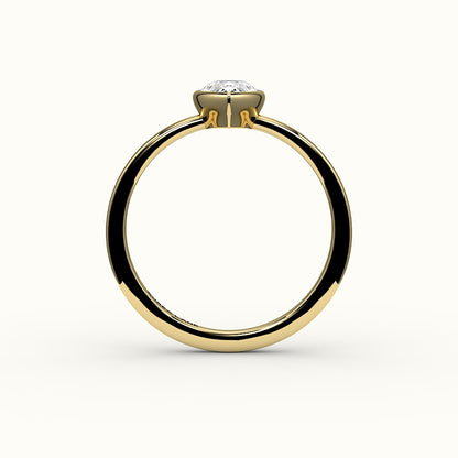 Classic Pear Cut Bezel Ring Setting