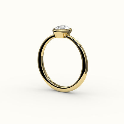 Classic Pear Cut Bezel Ring Setting