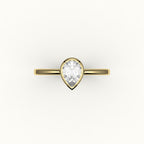 Classic Pear Cut Bezel Ring Setting