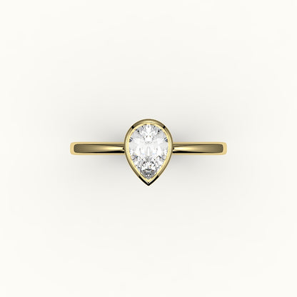 Classic Pear Cut Bezel Ring Setting
