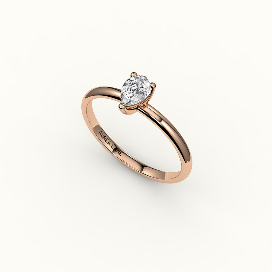 Classic Pear Cut Solitaire Ring Setting