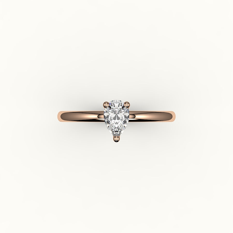 Classic Pear Cut Solitaire Ring Setting