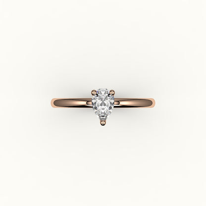 Classic Pear Cut Solitaire Ring Setting