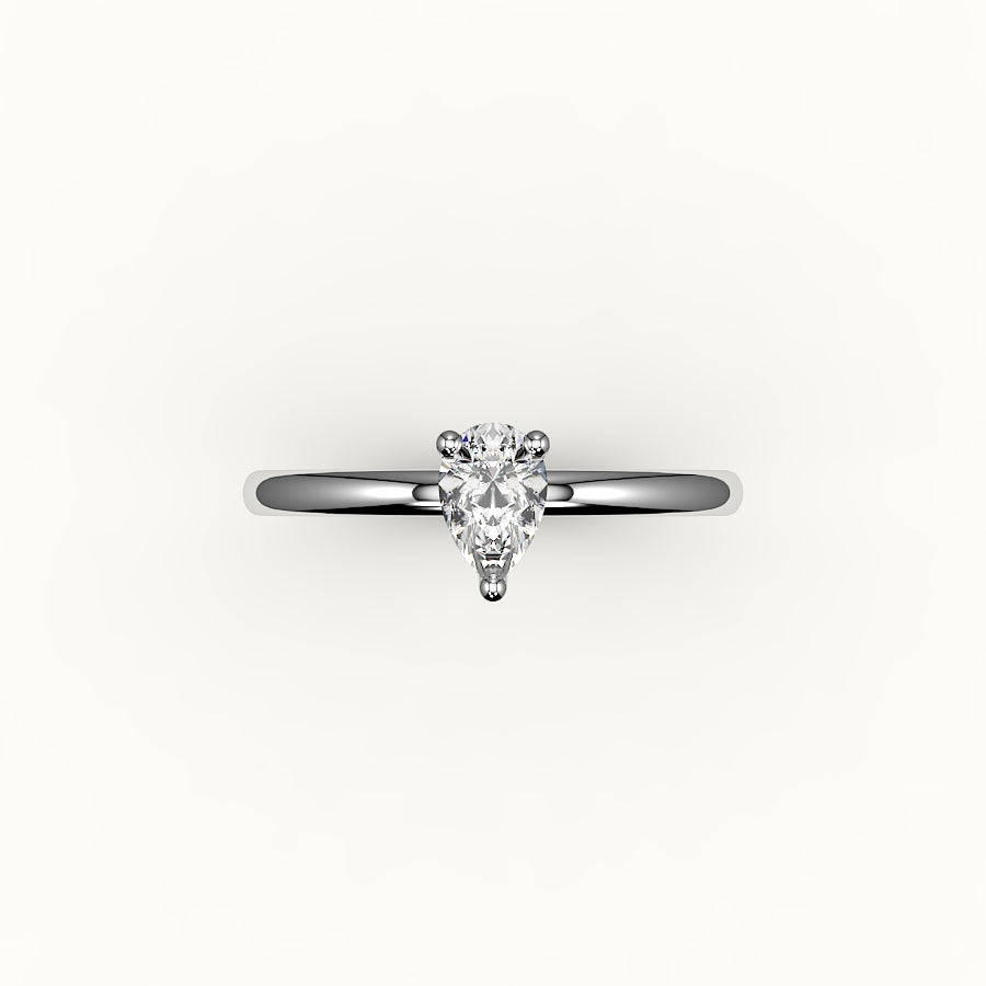 Classic Pear Cut Solitaire Ring Setting