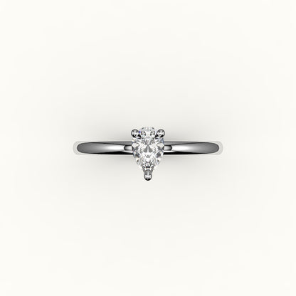 Classic Pear Cut Solitaire Ring Setting