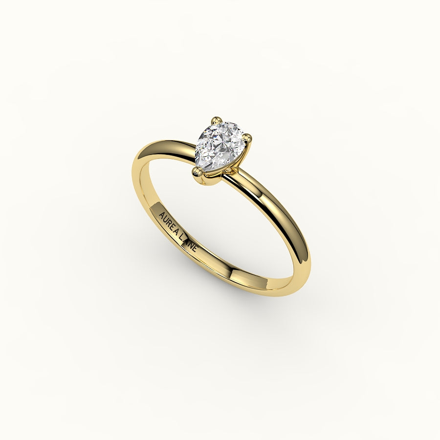 Classic Pear Cut Solitaire Ring Setting