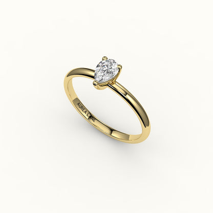Classic Pear Cut Solitaire Ring Setting
