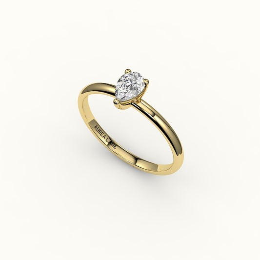 Classic Pear Cut Solitaire Ring Setting