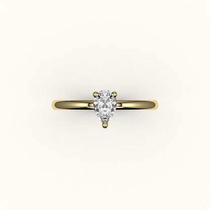 Classic Pear Cut Solitaire Ring Setting