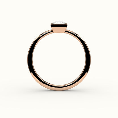 Princess Cut Bezel Ring Setting