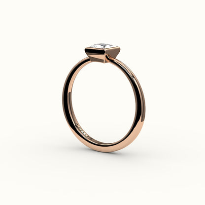 Princess Cut Bezel Ring Setting