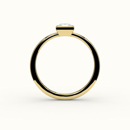 Princess Cut Bezel Ring Setting