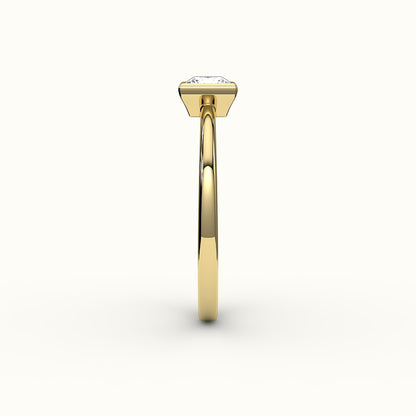 Princess Cut Bezel Ring Setting