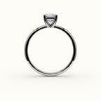 Princess Cut Solitaire Ring Setting with Support Rail