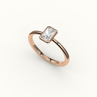 Classic Radiant Cut Bezel Ring Setting