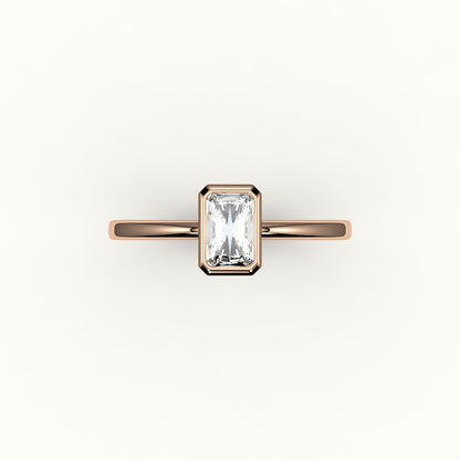 Classic Radiant Cut Bezel Ring Setting