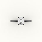 Classic Radiant Cut Bezel Ring Setting