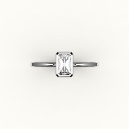 Classic Radiant Cut Bezel Ring Setting