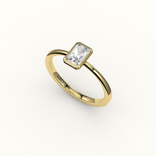 Classic Radiant Cut Bezel Ring Setting