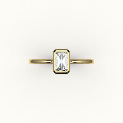 Classic Radiant Cut Bezel Ring Setting