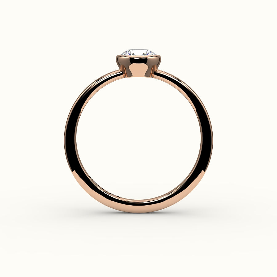 Classic Round Cut Bezel Ring Setting