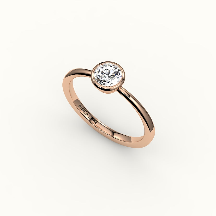 Classic Round Cut Bezel Ring Setting