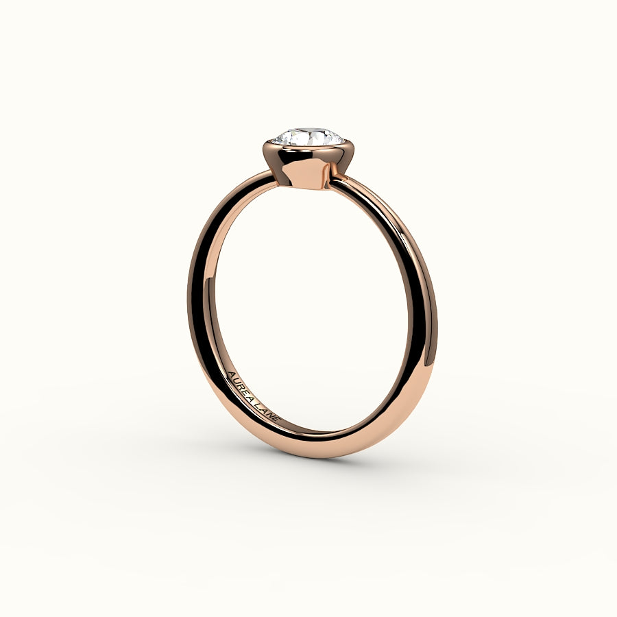 Classic Round Cut Bezel Ring Setting
