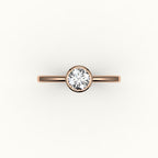 Classic Round Cut Bezel Ring Setting