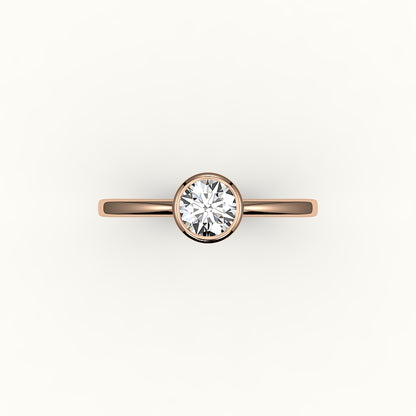 Classic Round Cut Bezel Ring Setting