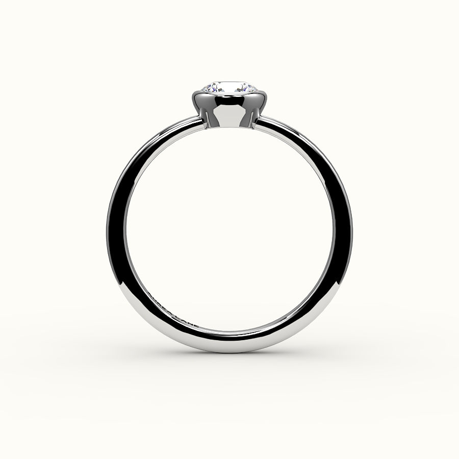 Classic Round Cut Bezel Ring Setting