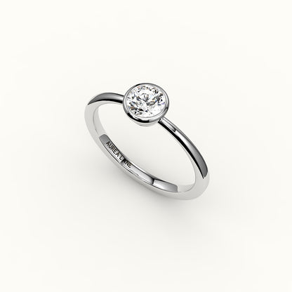 Classic Round Cut Bezel Ring Setting