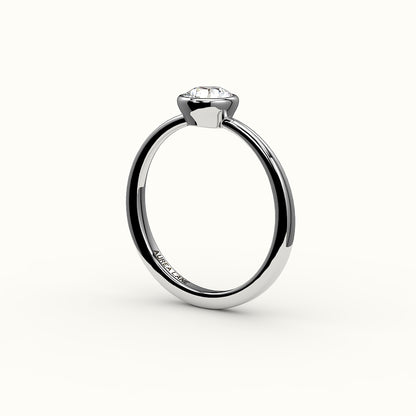 Classic Round Cut Bezel Ring Setting