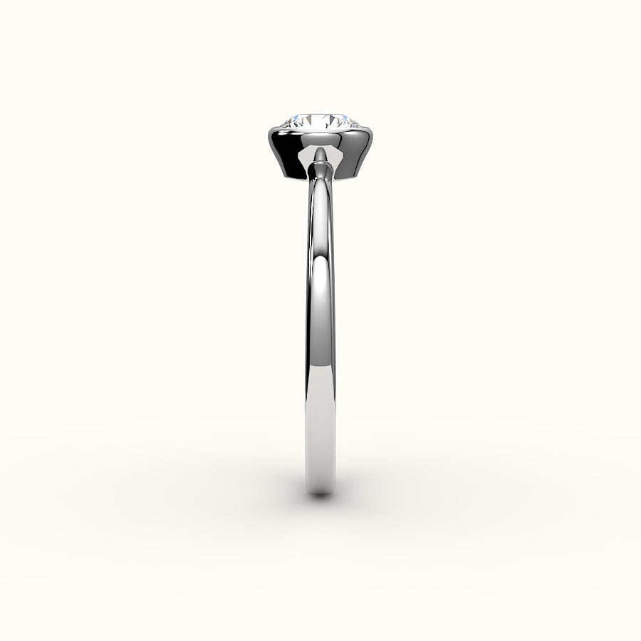 Classic Round Cut Bezel Ring Setting