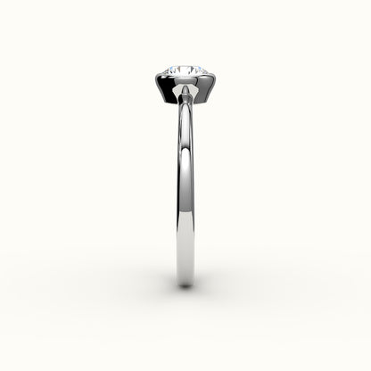 Classic Round Cut Bezel Ring Setting