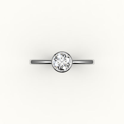 Classic Round Cut Bezel Ring Setting
