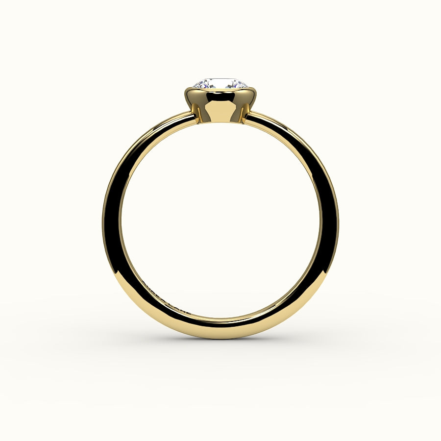 Classic Round Cut Bezel Ring Setting