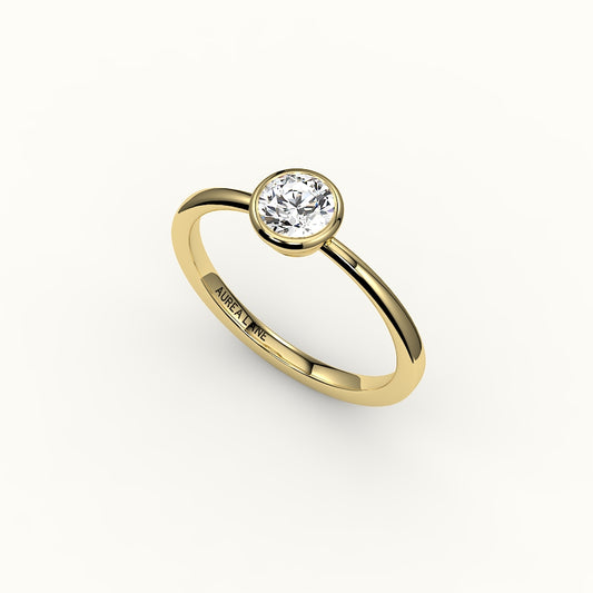 Classic Round Cut Bezel Ring Setting