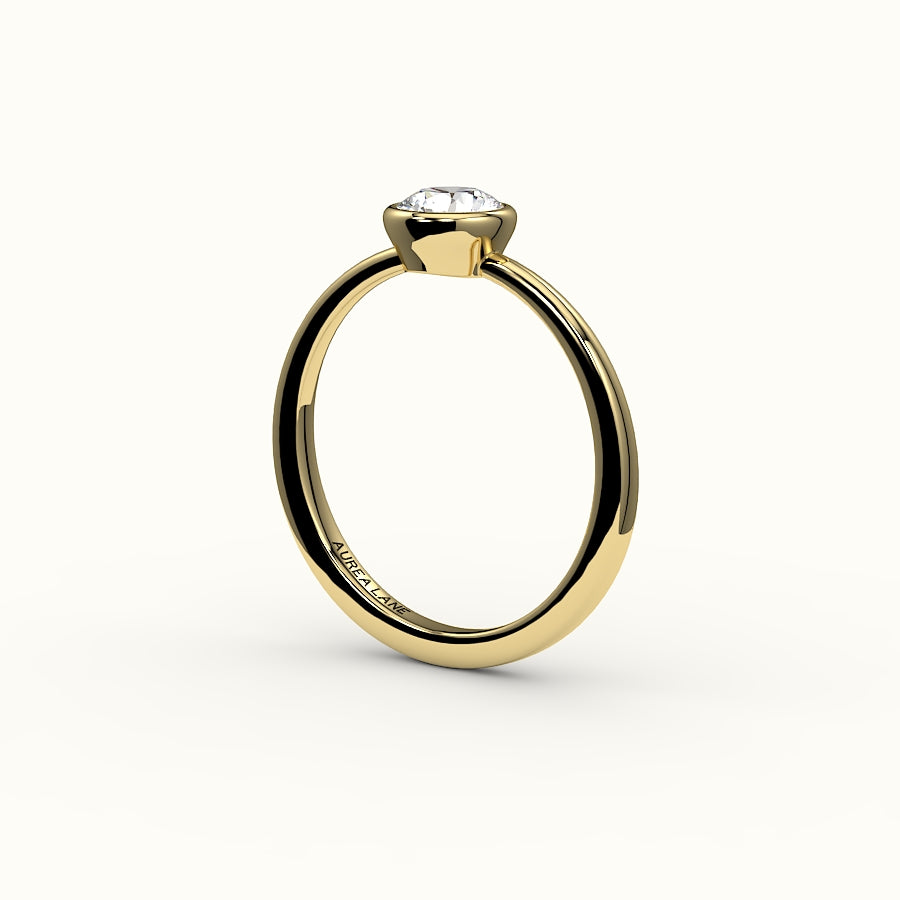 Classic Round Cut Bezel Ring Setting