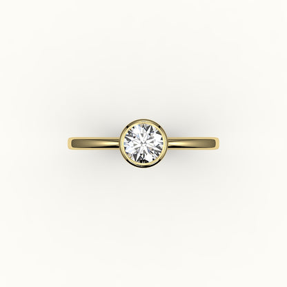 Classic Round Cut Bezel Ring Setting