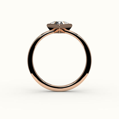 Triangle Cut Bezel Ring Setting