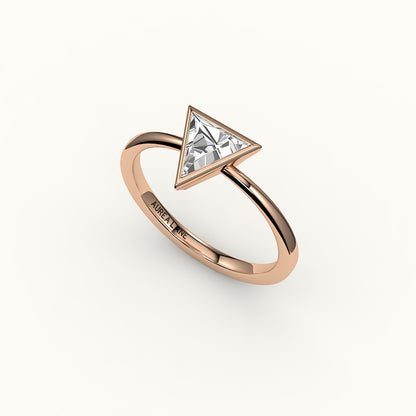Triangle Cut Bezel Ring Setting
