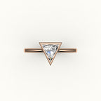 Triangle Cut Bezel Ring Setting