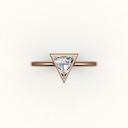 Triangle Cut Bezel Ring Setting