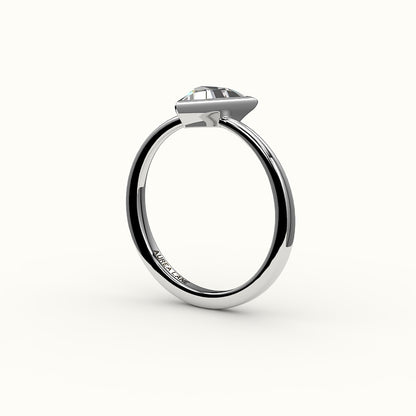Triangle Cut Bezel Ring Setting