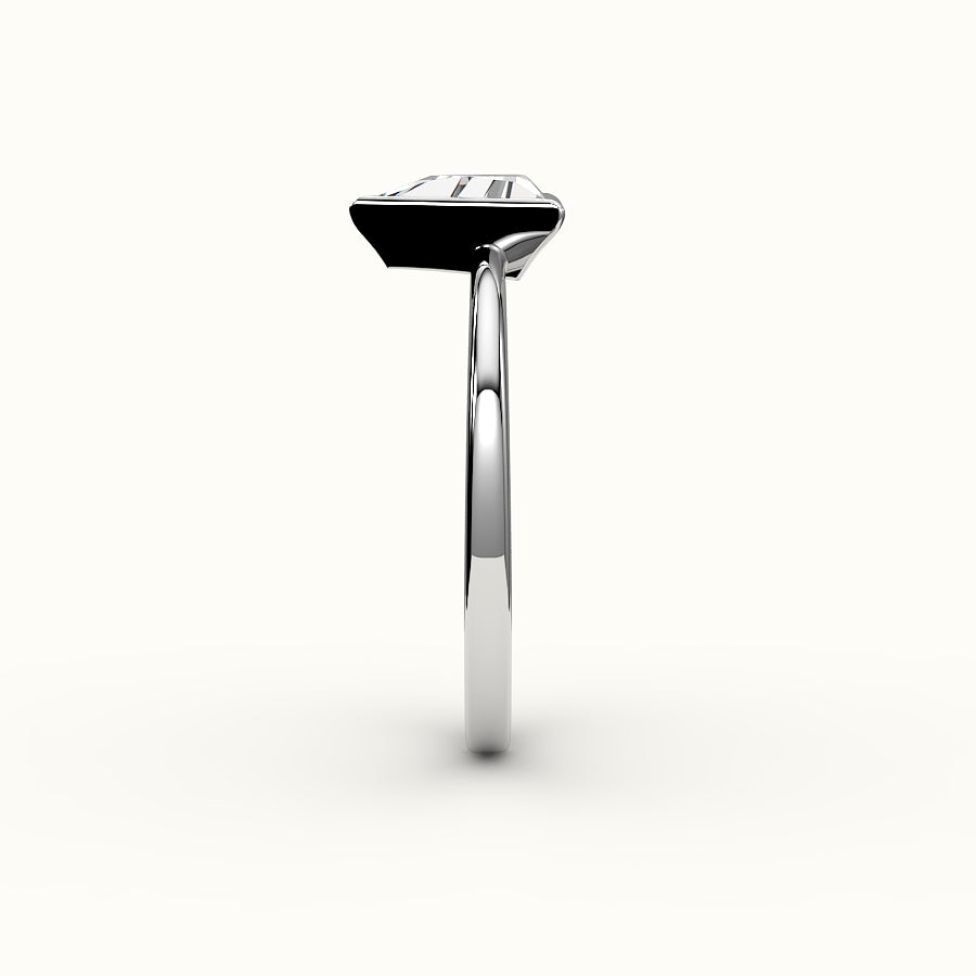 Triangle Cut Bezel Ring Setting