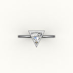 Triangle Cut Bezel Ring Setting