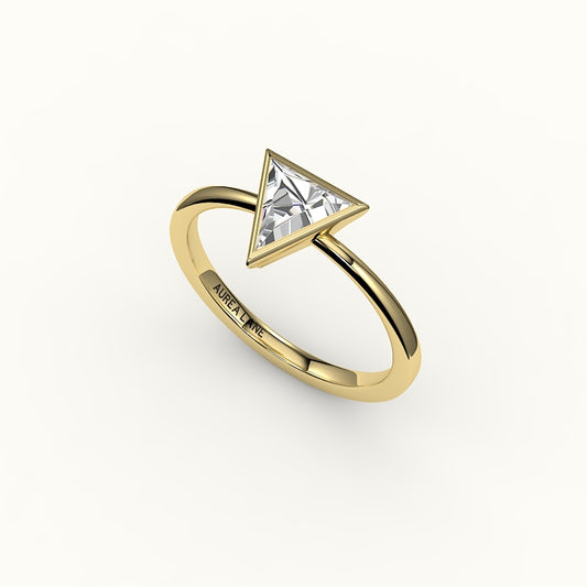 Triangle Cut Bezel Ring Setting